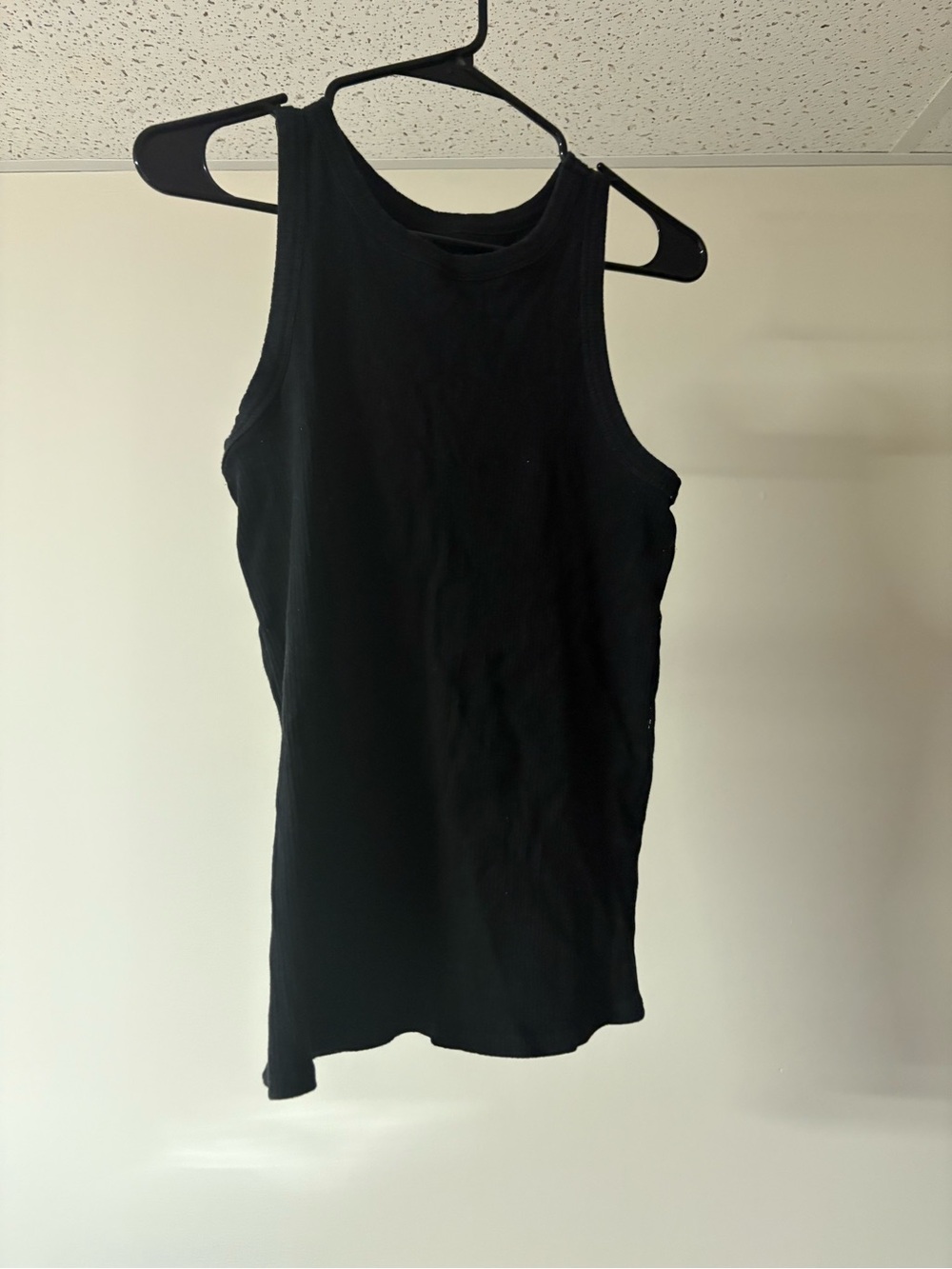 Maurices Black Ribbed Tank - High Neck Sleeveless